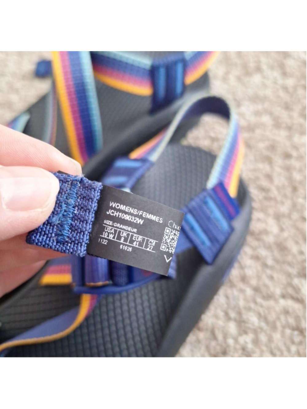 Chaco Sandals Womens 10W Tetra Sunset Wide Width Hiking Outdoors Chacos Cloud - Picture 4 of 10